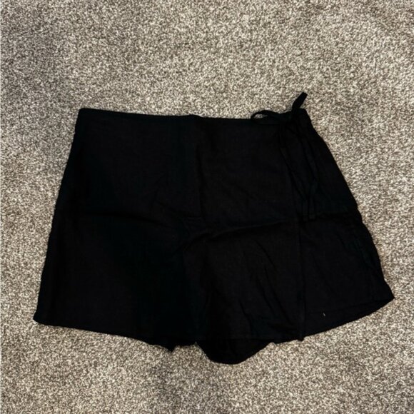 Linen Wrap Skort - Picture 1 of 4
